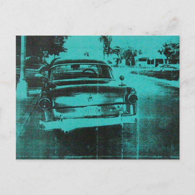 Postal Coche verde (Anverso)