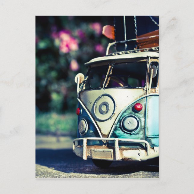 Postal coche viejo (Anverso)