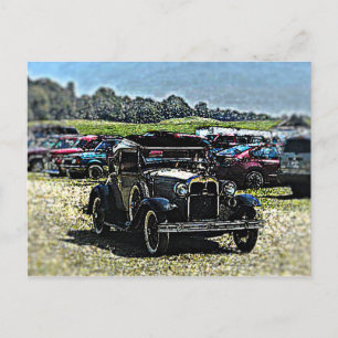 Postal Coche Vintage
