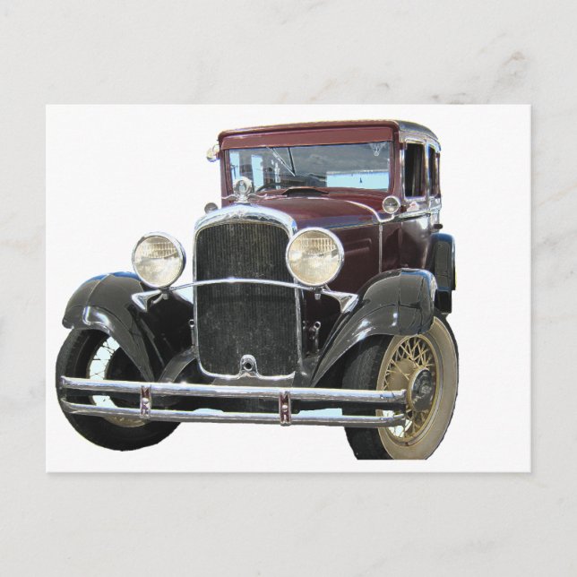 Postal coche vintage (Anverso)