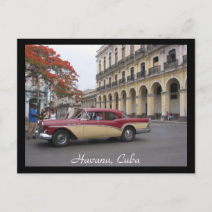 Postal coche vintage de havana
