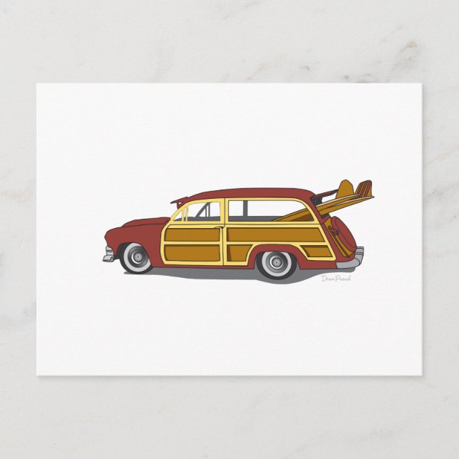 Postal Coche Woody (Anverso)