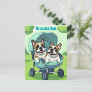 Postal Cochecito para Bulldog Francés