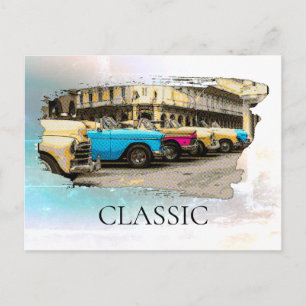 Postal *~* Coches clásicos de época retro