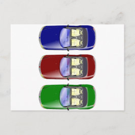 Postal Coches coloridos
