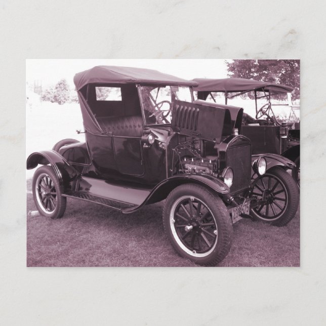 Postal Coches de época (Anverso)