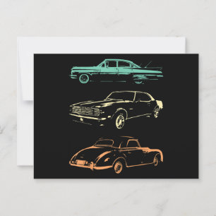 Postal Coches de época - Retro gráfico de 80 y 90