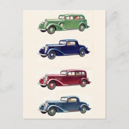 Postal Coches del vintage