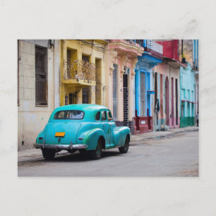 Postal Coches viejos en las calles de La Habana