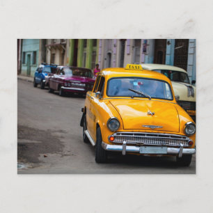 Postal Coches viejos en las calles de La Habana