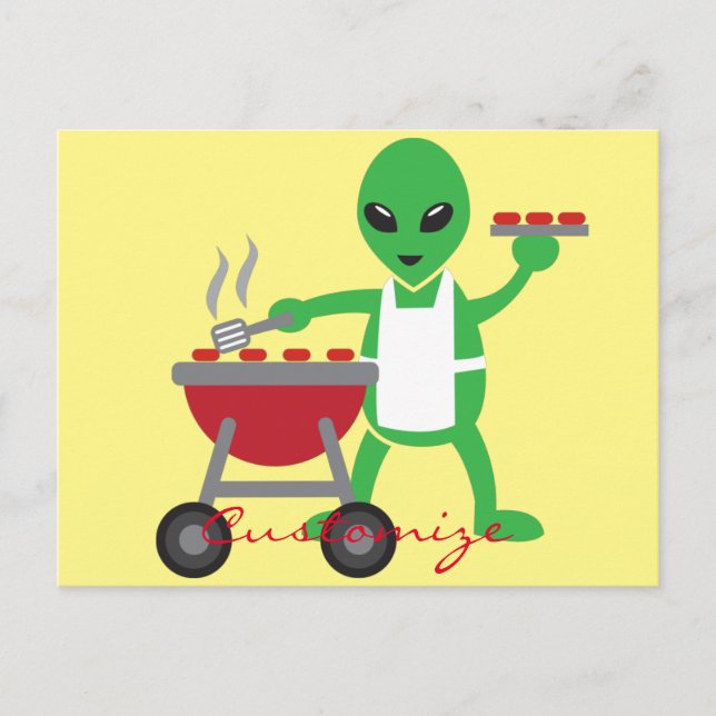 Postal Cocina de Cocina de Alien Barbecue Thunder_Cove (Anverso)