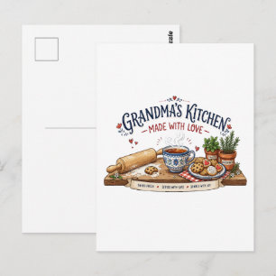 Postal Cocina de la Abuela Hecha con Amor