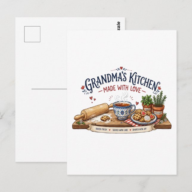 Postal Cocina de la Abuela Hecha con Amor (Anverso / Reverso)