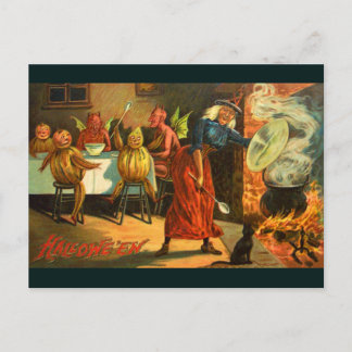 Postal Cocina de la Bruja de Halloween