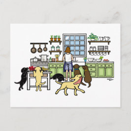 Postal Cocina de mamá de Labrador