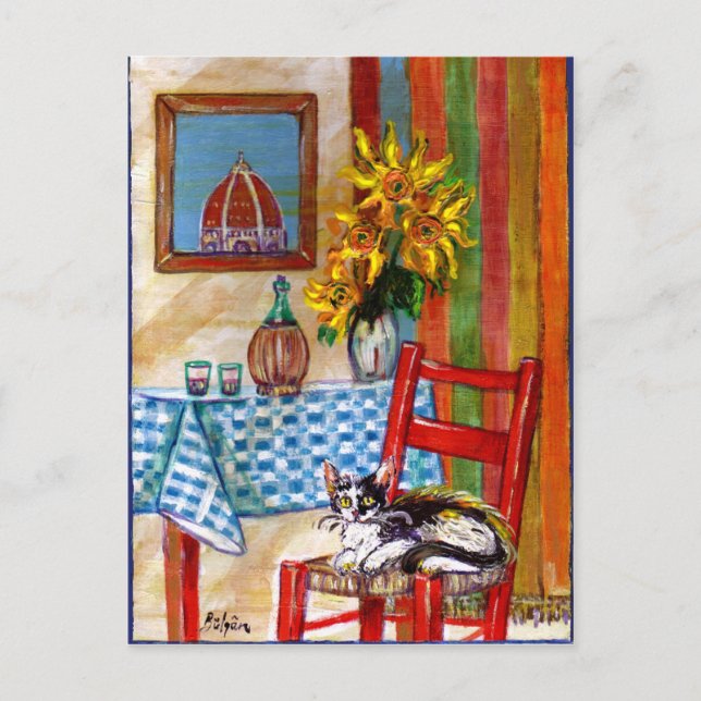 POSTAL COCINA ITALIANA EN FLORENCIA (Anverso)