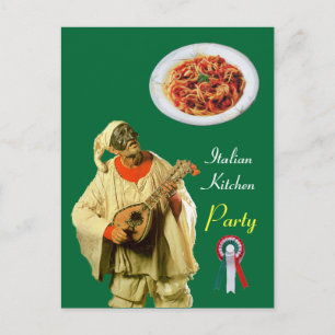 Postal COCINA ITALIANA FIESTA  Receta Verde