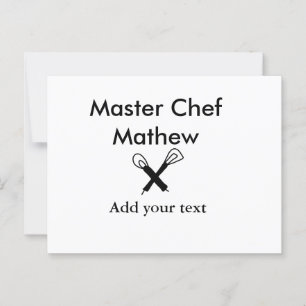 Postal Cocina maestra cocinera panadería cocinero agregar