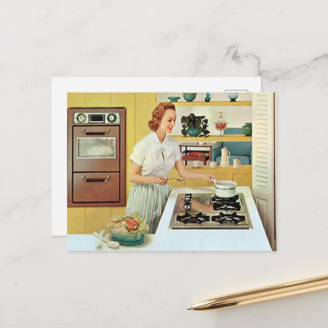 Postal cocina retro vintage (Anverso/Reverso In Situ)