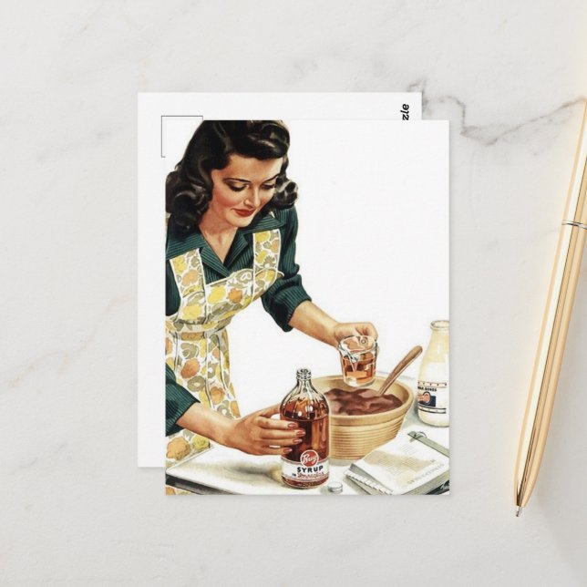 Postal cocina retro vintage (Anverso/Reverso In Situ)