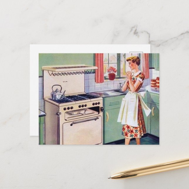 Postal cocina retro vintage (Anverso/Reverso In Situ)