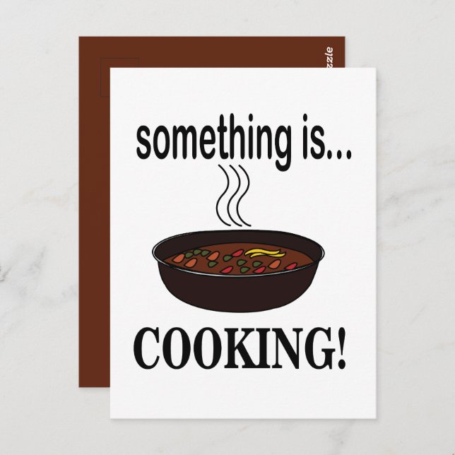 Postal Cocinar algo es cocinar (Anverso / Reverso)