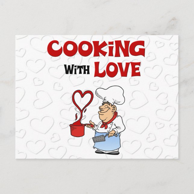 Postal Cocinar con Amor (Anverso)