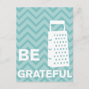 Postal Cocinas creativas - Grater on chevron.