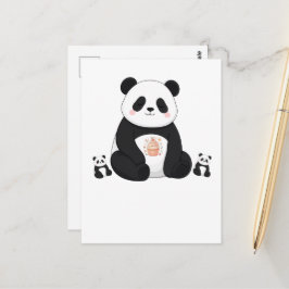 Postal Cocinero Panda Adorable Cocina Amante de los Anima