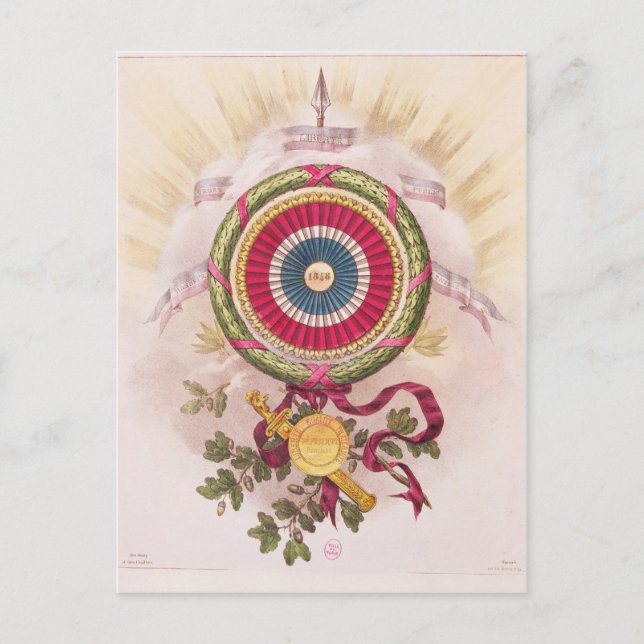 Postal Cockade, emblema de 1848 (Anverso)