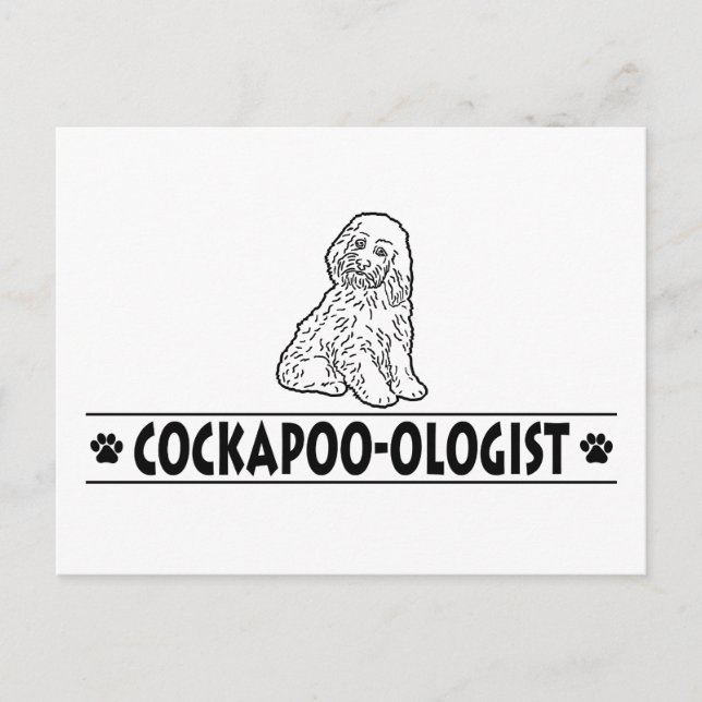 Postal Cockapoo humorístico (Anverso)