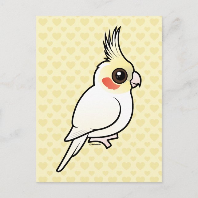 Postal Cockatiel Lutino (Anverso)