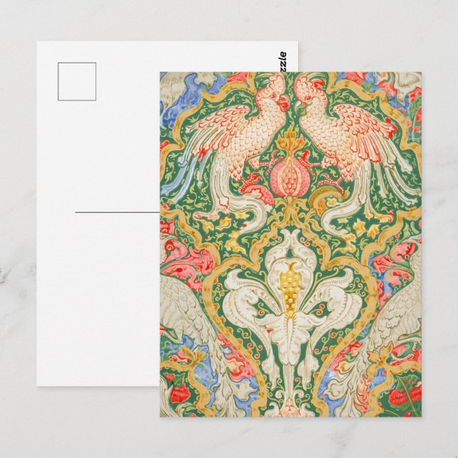 Postal Cockatoo Garden de Walter Crane (Anverso / Reverso)