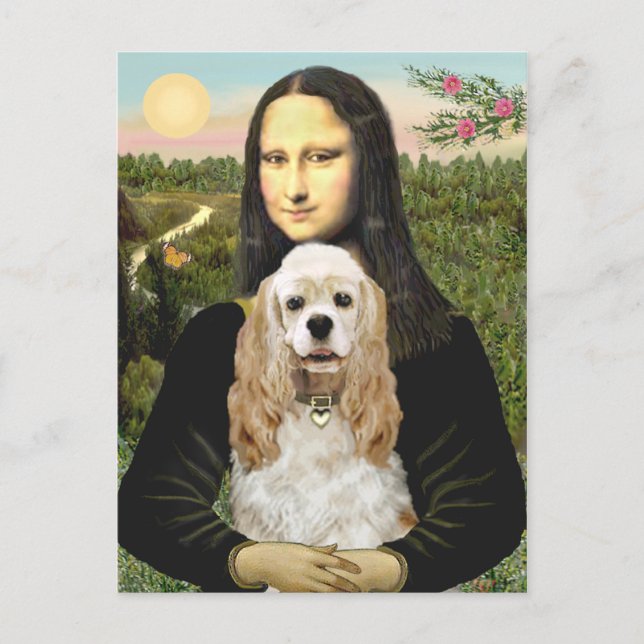 Postal Cocker (Búfalo) - Mona LIsa (Anverso)