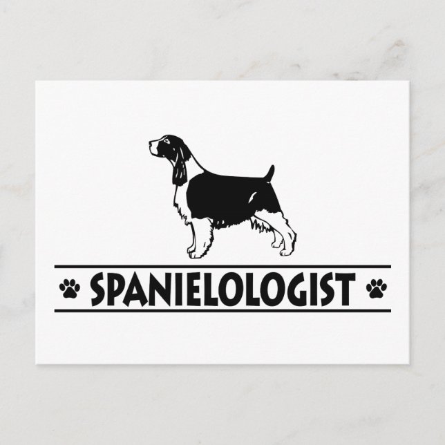 Postal Cocker inglés humorístico Spaniel (Anverso)