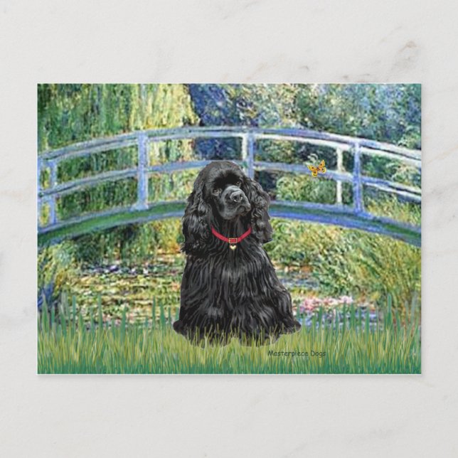 Postal Cocker (negro) - Puente (Anverso)