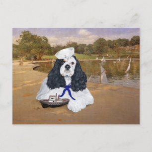 Postal Cocker Spaniel Americano Marinero