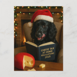 Postal Cocker spaniel  'Cheese Tax' Christmas postcard
