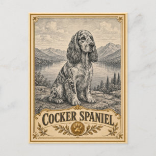 Postal Cocker Spaniel, Colección de Perros Antiguos