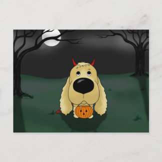 Postal Cocker Spaniel Halloween
