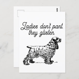 Postal Cocker Spaniel Ladies GListen Funny Mascota Chiste