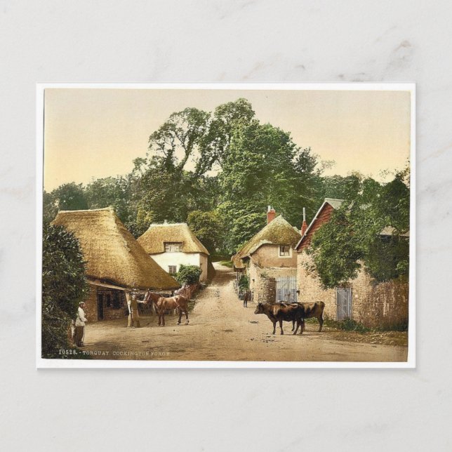 Postal Cockington Forge, Torquay, Inglaterra Classic Phot (Anverso)