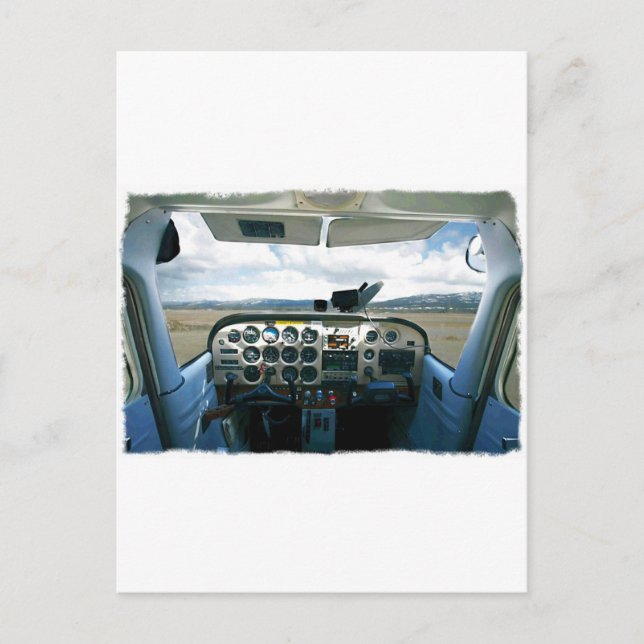 Postal Cockpit del avión (Anverso)
