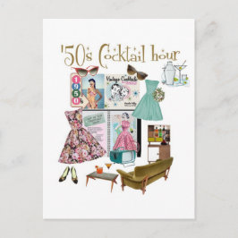 Postal Cocktail hour de los años 50