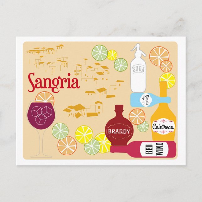 Postal Cocktail Sangria Red Wine (Anverso)