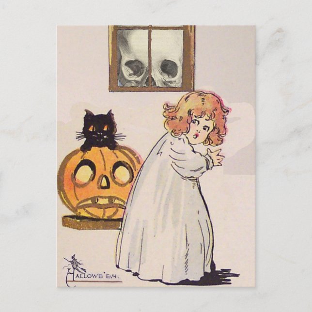 Postal Coco Diablo (Tarjeta Vintage de Halloween) (Anverso)