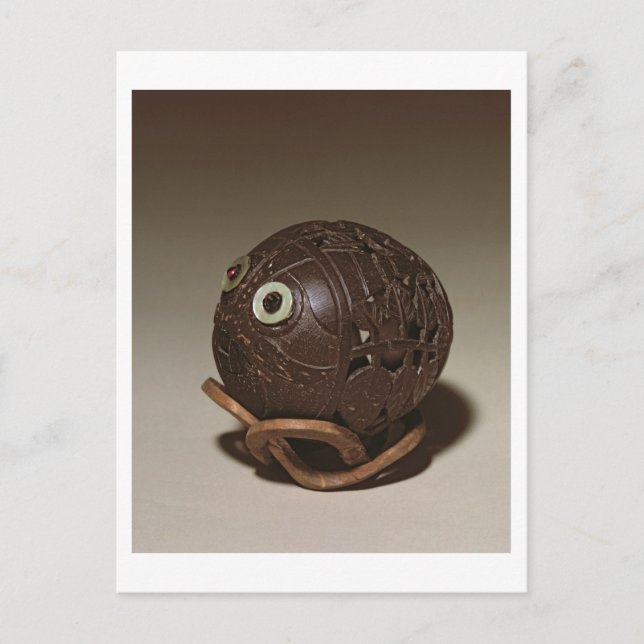 Postal Coco esculpido en una cara, c.1895 (Anverso)