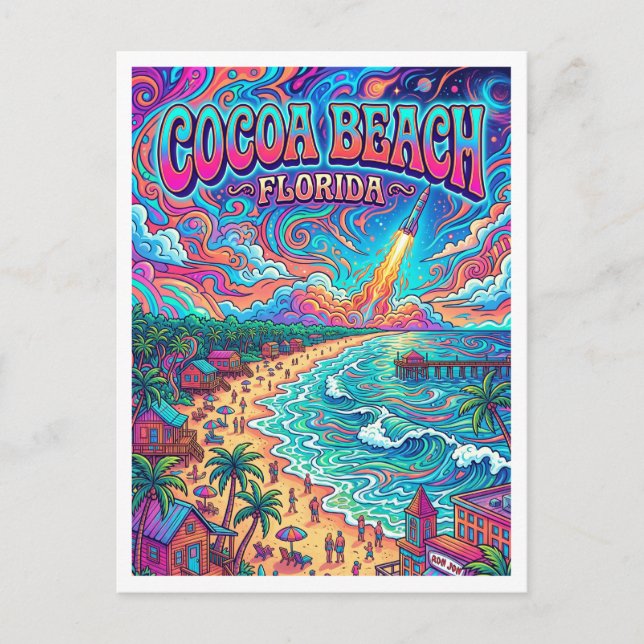 Postal Cocoa Beach Florida (Anverso)