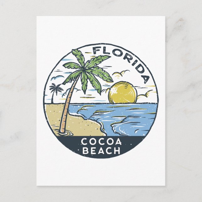 Postal Cocoa Beach Florida Vintage (Anverso)