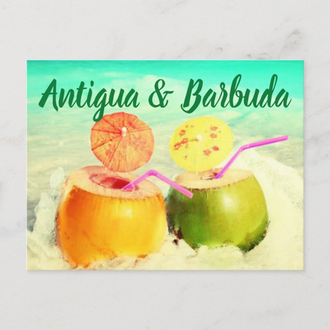 Postal Cocos de Antigua y Barbuda (Anverso)